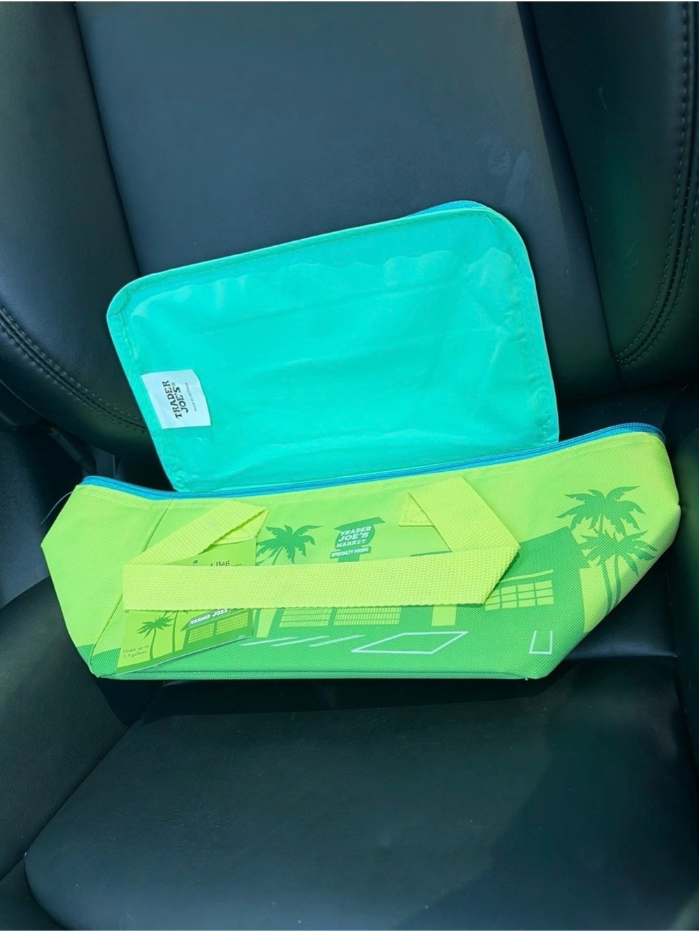 Teal & Lime Green Tropical Tote Bag